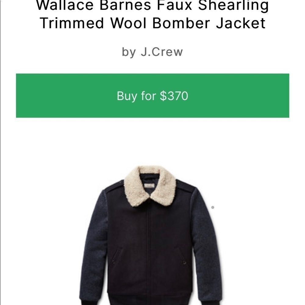 J Crew Wallace & Barnes Sherpa-Collar Contrast Wool Bomber Jacket S# C9558 View 2